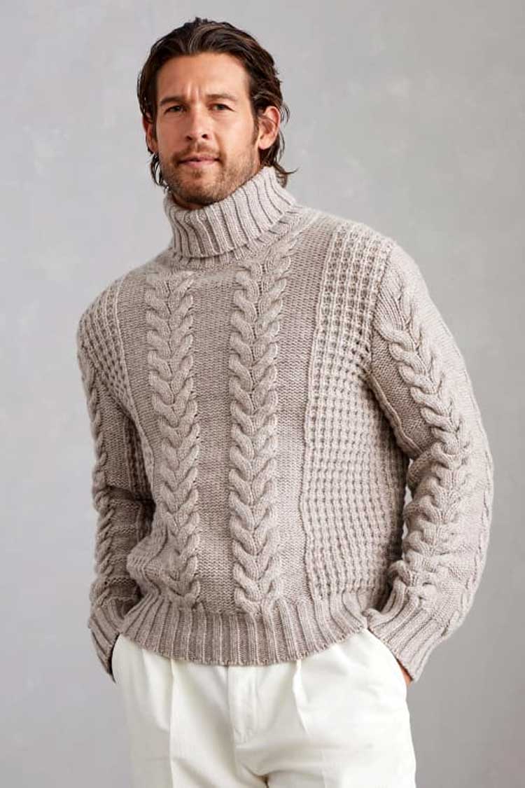 Brunello Cucinelli cable knit Cashmere turtleneck