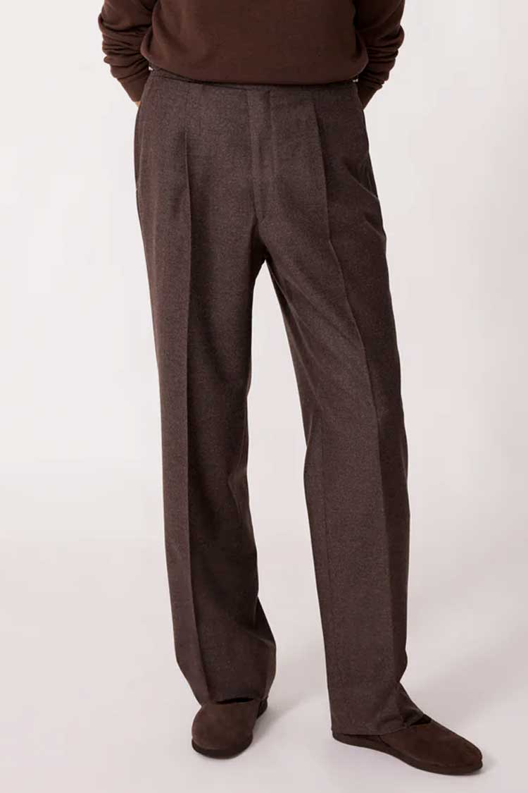 Stoffa single pleated high-rise trousers