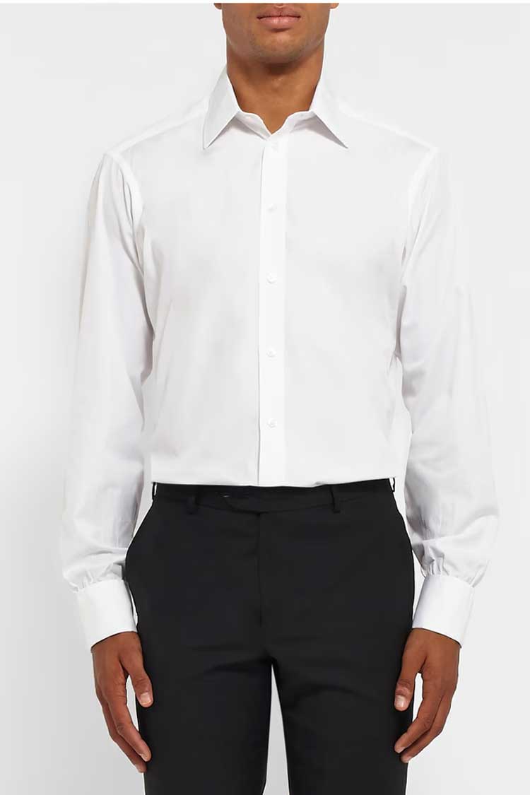 Turnbull & Asser White Sea Island cotton French cuff shirt