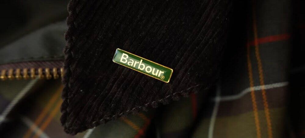 Barbour pin on the colar