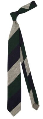 Amalfi Stripe Silk Shantung Hunter Green Tie