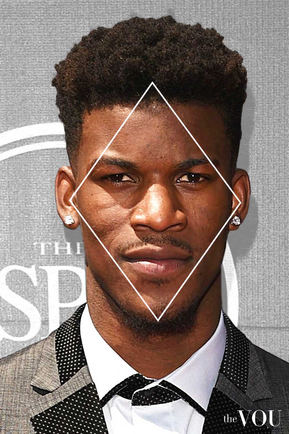 Curly Top Fade Hairstyle Diamond Face Shape Jimmy Butler