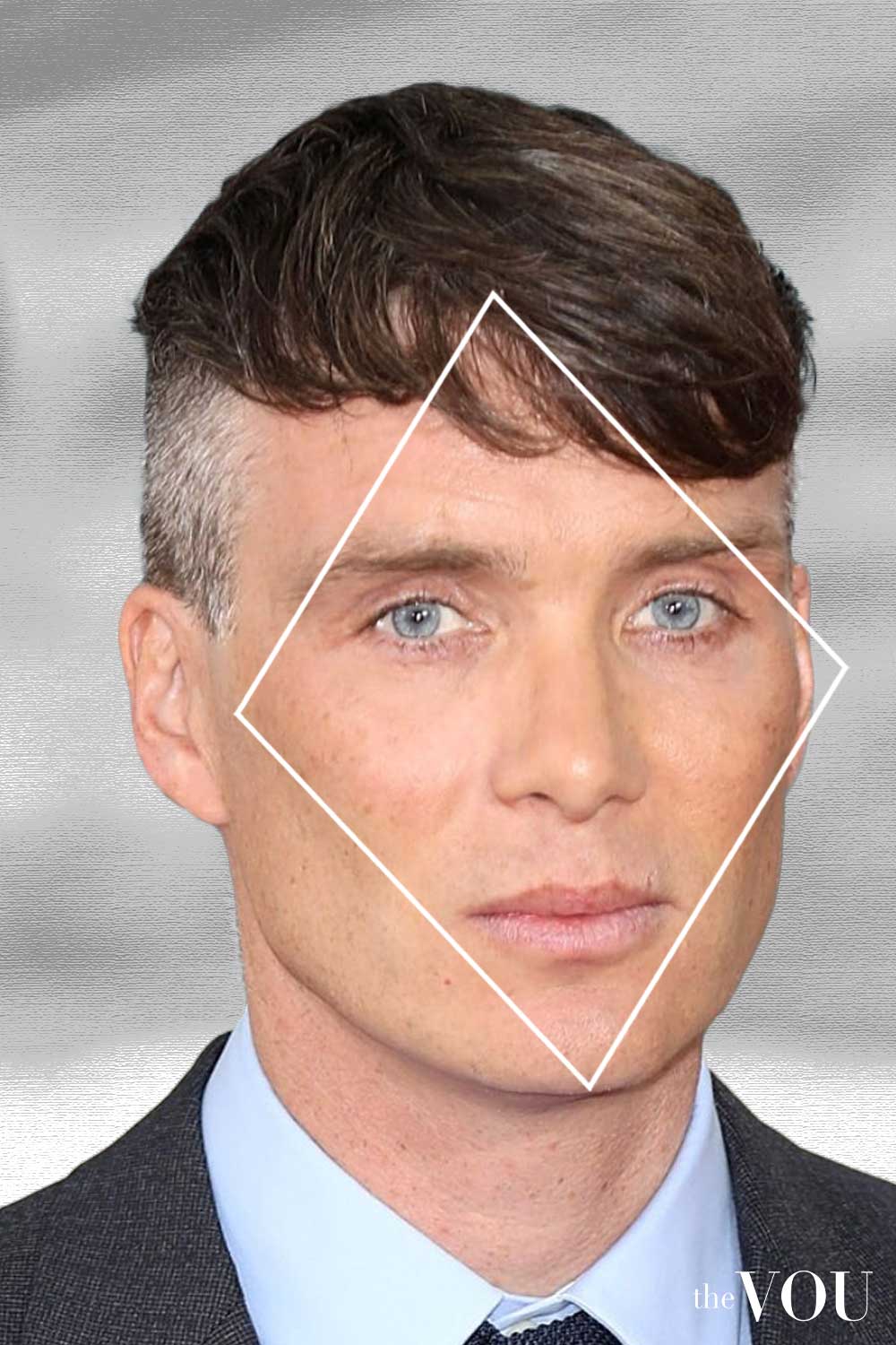 Angular Fringe Hairstyle Diamond Face Shape Cillian Murphy