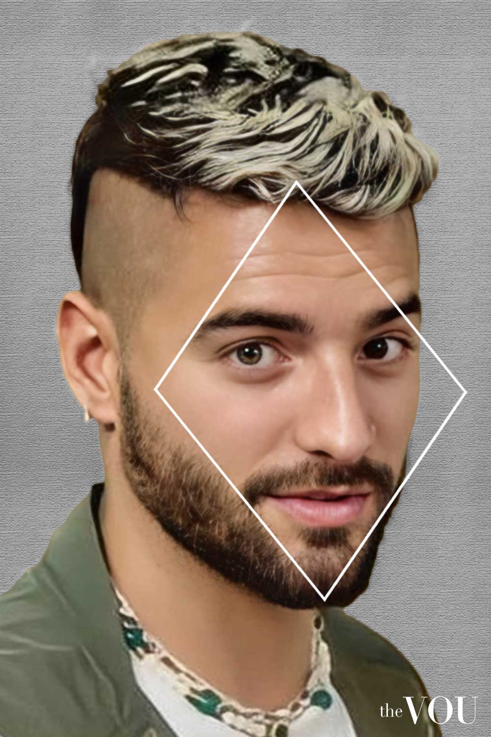 Modern Mullet Hairstyle Diamond Face Shape Maluma