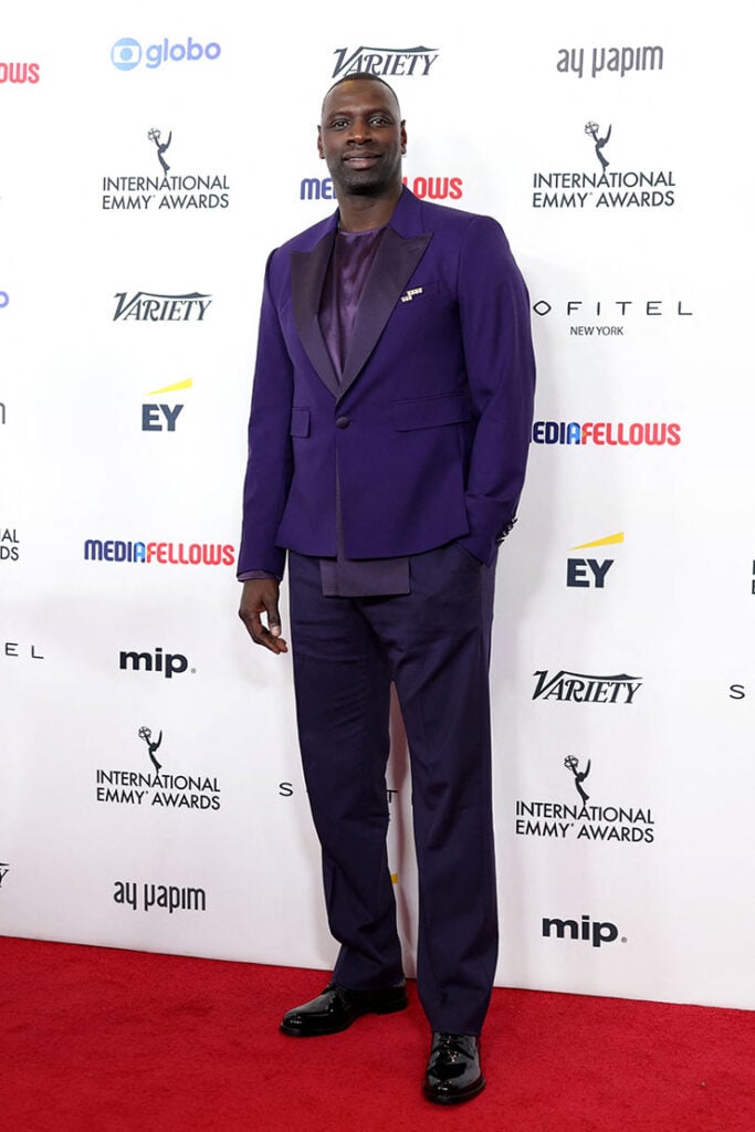 Omar Sy arrives for the 52nd International Emmy Awards 