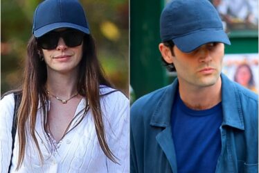 Image may contain Anne Hathaway Baseball Cap Cap Clothing Hat Accessories Jewelry Necklace Adult and Person