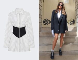 Chrissy Teigen's Dion Lee Internal Shirt Corset Dress