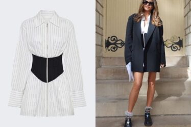 Chrissy Teigen's Dion Lee Internal Shirt Corset Dress