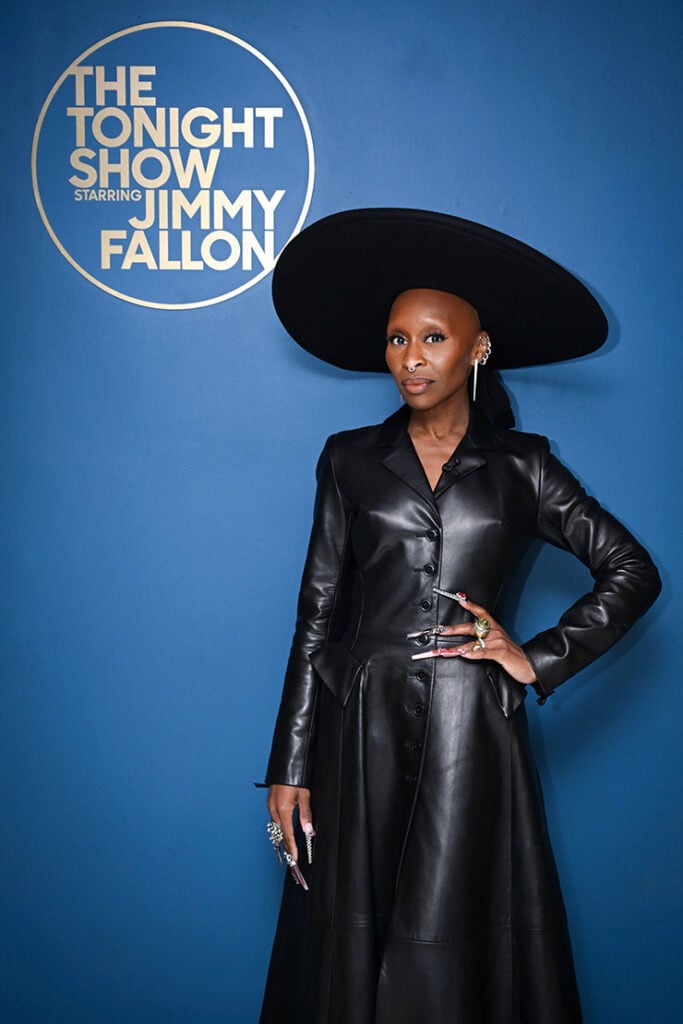 Cynthia Erivo Wore Salon 1884 On The Tonight Show Starring Jimmy Fallon