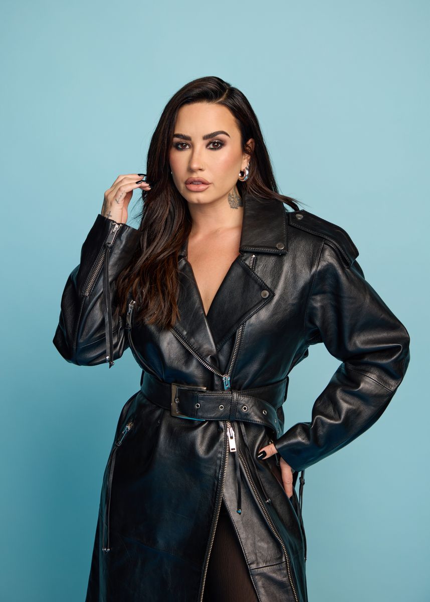 Demi Lovato poses for a portrait at the 2024 Rock & Roll Hall Of Fame Induction Ceremony 