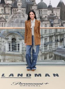 Demi Moore does denim promoting 'Landman' in London