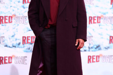 Dwayne Johnson & Chris Evans fall style for the 'Red One' premiere