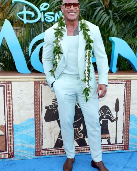 Dwayne Johnson attends the World Premiere of Walt Disney Animation Studios' "Moana 2"