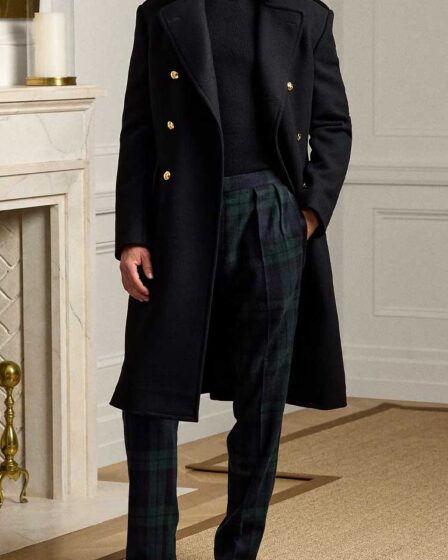 Ralph Lauren Purple Label Hand-Tailored Wool-Cashmere Topcoat