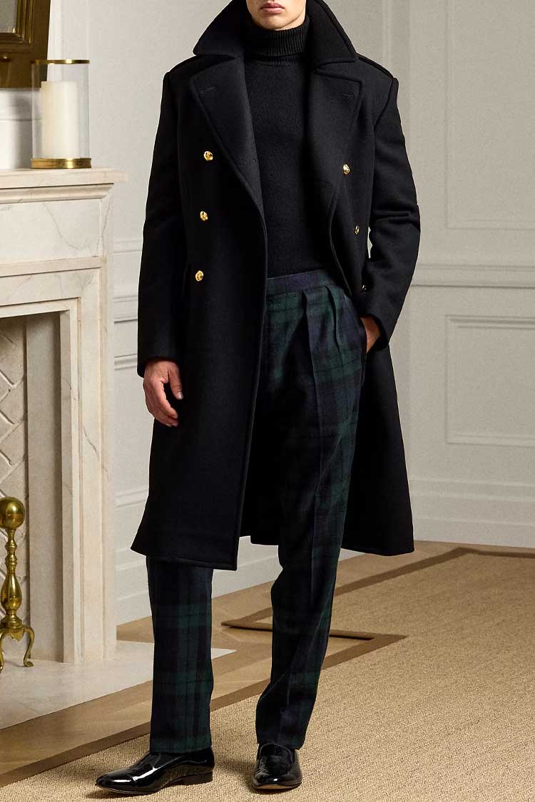 Ralph Lauren Purple Label Hand-Tailored Wool-Cashmere Topcoat