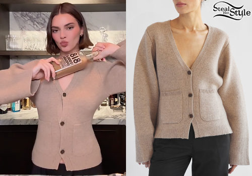 Kendall Jenner: Beige Cardigan