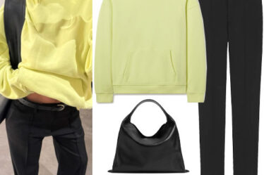 Kylie Jenner: Lime Hoodie, Black Pants