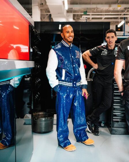 Lewis Hamilton of Great Britain and Mercedes walks in the Paddock prior to the F1 Grand Prix of Las Vegas