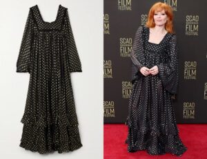 Natasha Lyonne's Chloe Lace Trimmed Gown