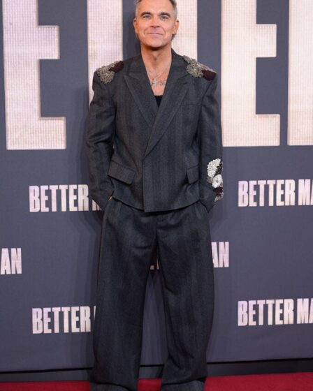 Robbie Williams Wore Emporio Armani To The 'Better Man' London Premiere