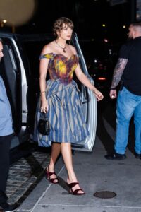 Taylor Swift Steps Out In New York In Vivienne Westwood