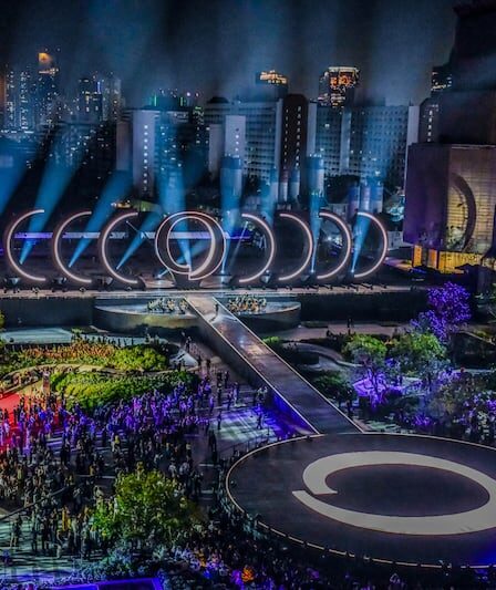 One Bangkok’s opening ceremony featuring international performances on October 25 2024 in Bangkok Thailand.