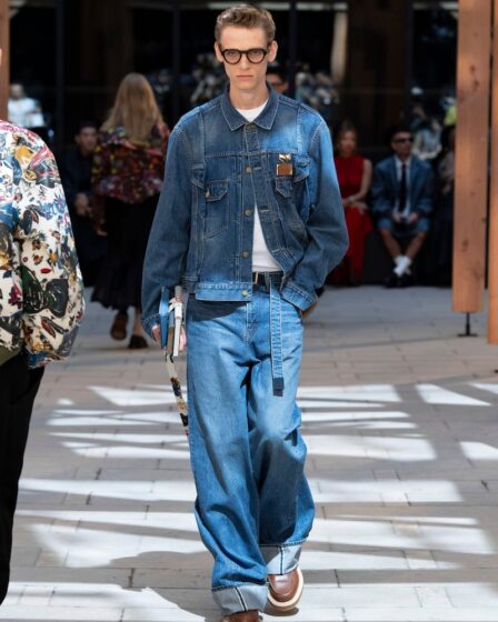 A Levi's collaboration with Sacai being presented during Spring/Summer 2025 Men's Paris Fashion Week.