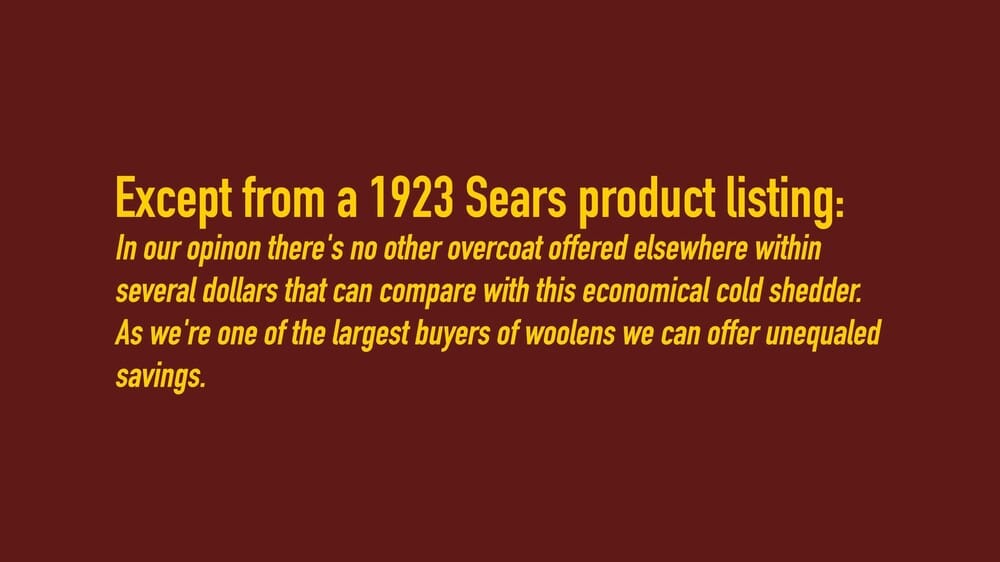 1923 Sears Product Listing