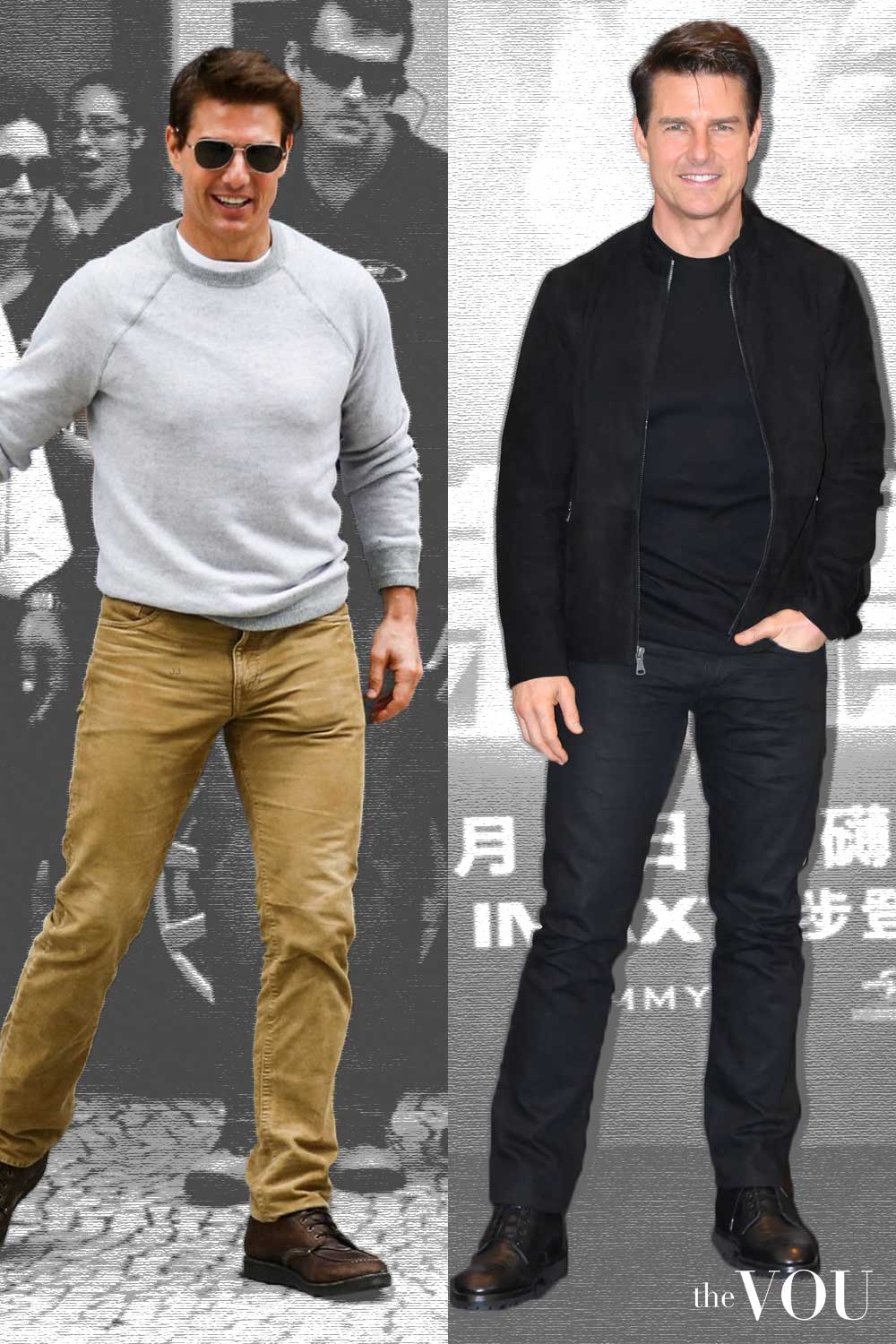 Slim-Straight Cut Trousers for Rectangle Shape Tom Cruise