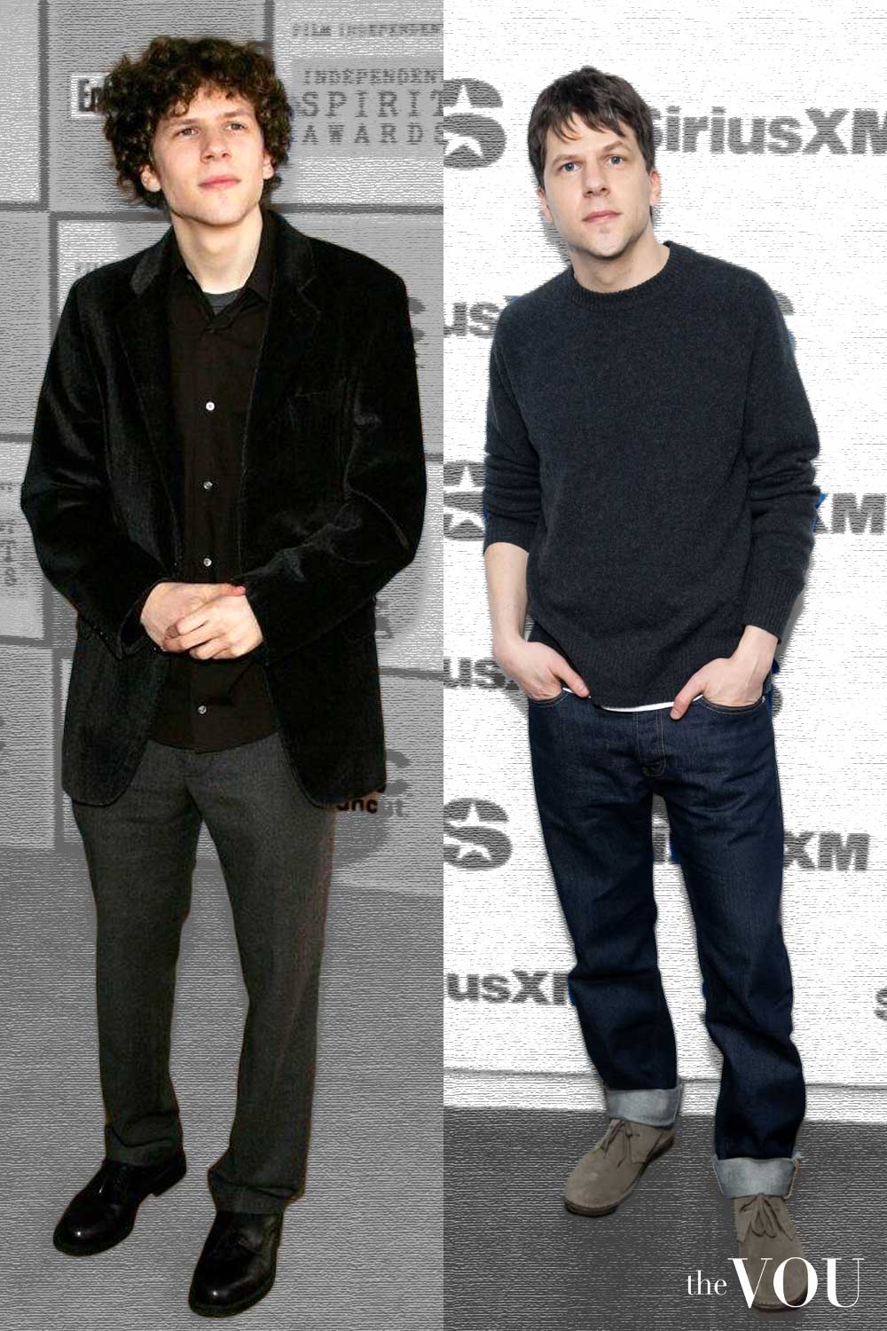 Classic Straight Leg Trousers for Triangle Shape Jesse Eisenberg