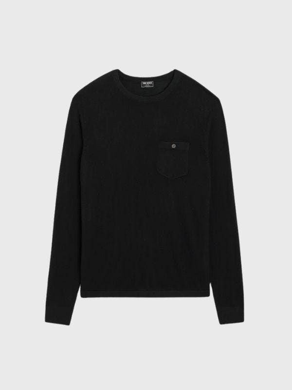 black long-sleeve sweater