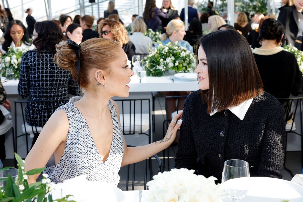 Ariana Grande and Selena Gomez attend the Academy Women's Luncheon presented by CHANEL 