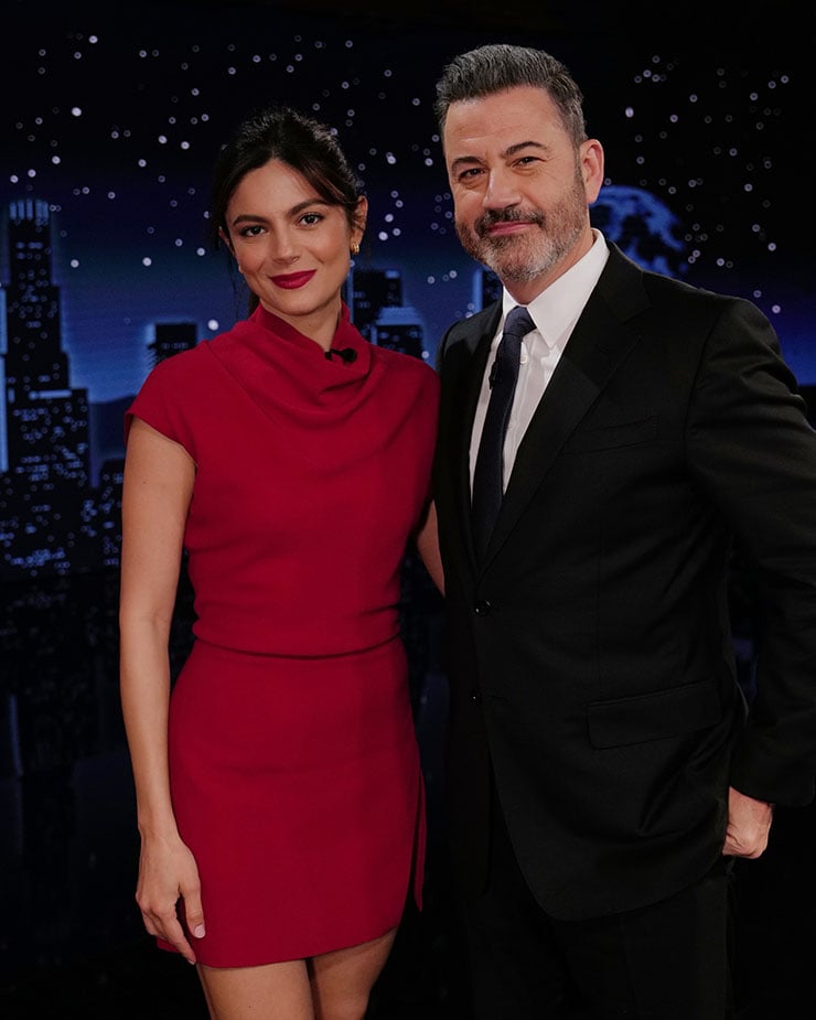 Monica Barbaro Wore Versace On Jimmy Kimmel Live