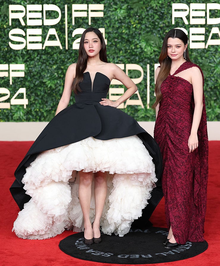 Sarocha Chankimha and Rebecca Patricia Armstrong attend the Closing Night Red Carpet at the Red Sea International Film Festival 