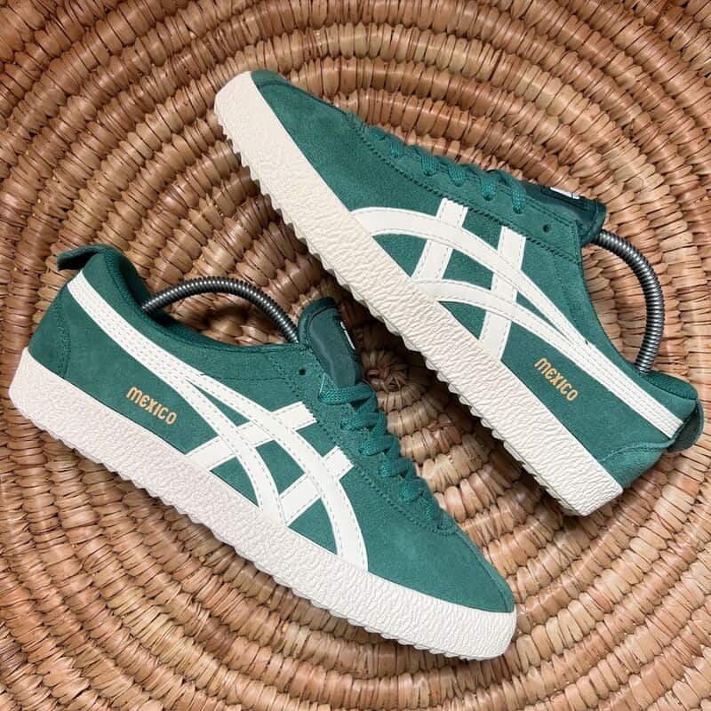 a pair of Pine Green Mexico Delegation by Onitsuka Tiger