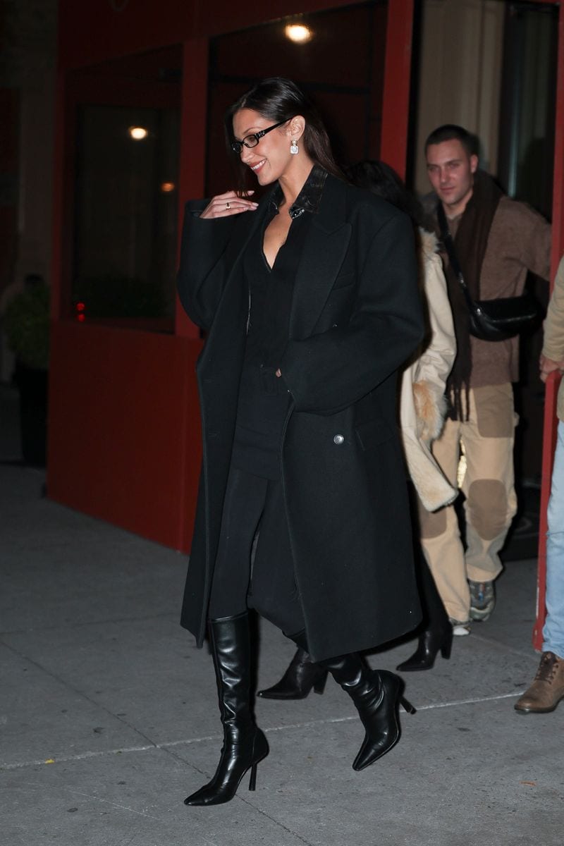 Bella Hadid in all black