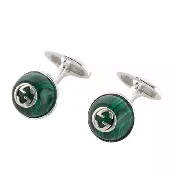 Gucci_Marmont-Silver-Malachite-Cufflinks