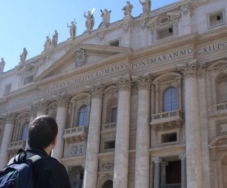 Martin Belam outside the Papal Basilica of Saint Peter in the Vatican