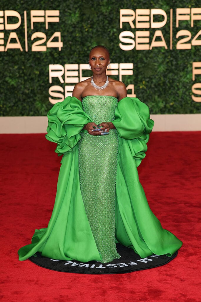 Cynthia Erivo Wore Carolina Herrera To The 2024 Red Sea International Film Festival Opening Ceremony