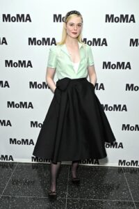 Elle Fanning Wore SHUSHU/TONG To The Contenders Screening For ‘A Complete Unknown’