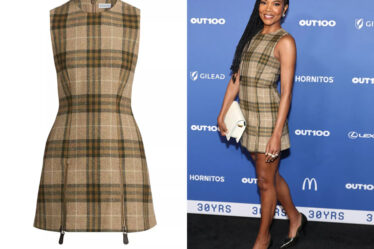 Gabrielle Union's Burberry Cie Check Zip Mini Dress