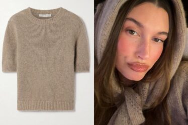 Hailey Bieber's The Row Hibiscus Cashmere Sweater