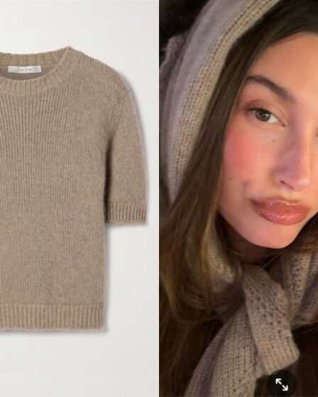 Hailey Bieber's The Row Hibiscus Cashmere Sweater