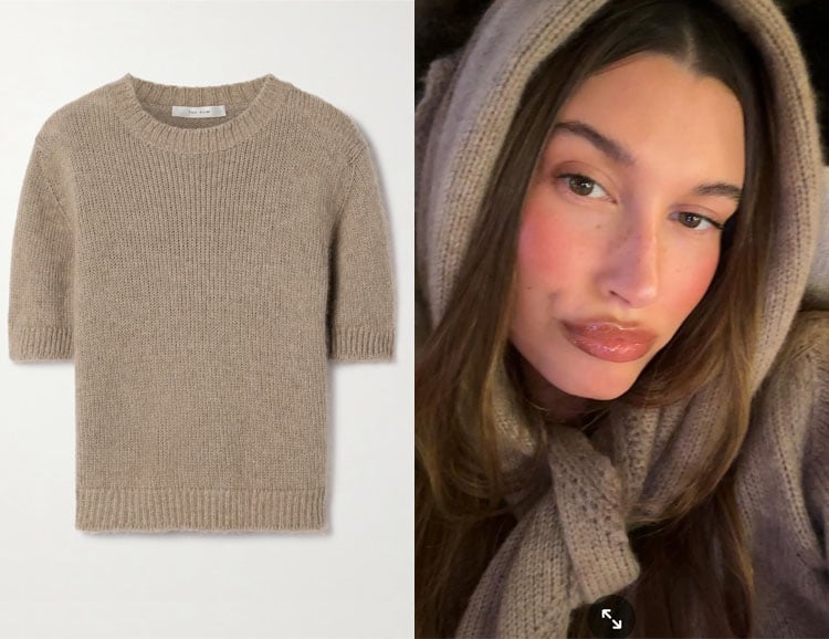 Hailey Bieber's The Row Hibiscus Cashmere Sweater