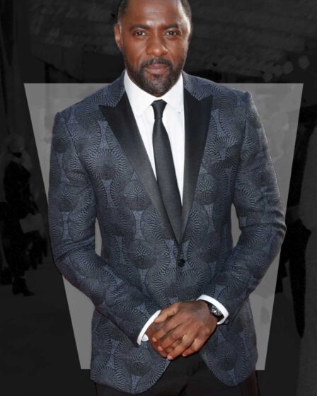 Tailored Peak Lapel Blazers for Trapezoid Frames Idris Elba