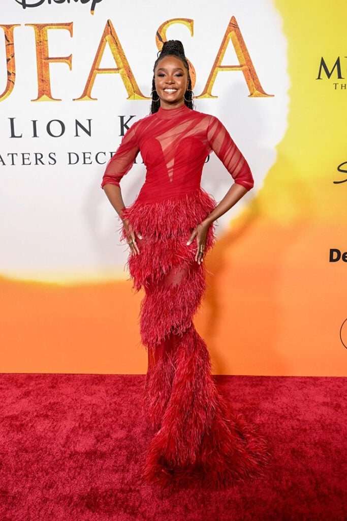 KiKi Layne's Fiery Glamour at the Mufasa: The Lion King Premiere