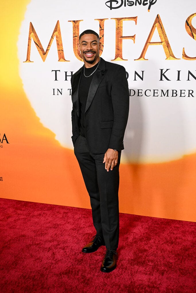 Aaron Pierre at the "Mufasa: The Lion King" premiere