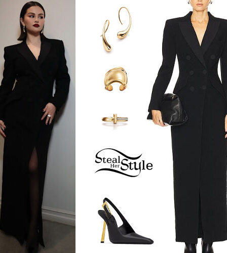 Selena Gomez: Blazer Dress, Black Pumps