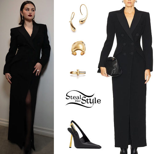 Selena Gomez: Blazer Dress, Black Pumps