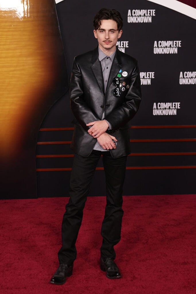 Timothée Chalamet Wore Prada To The LA Premiere Of 'A Complete Unknown'